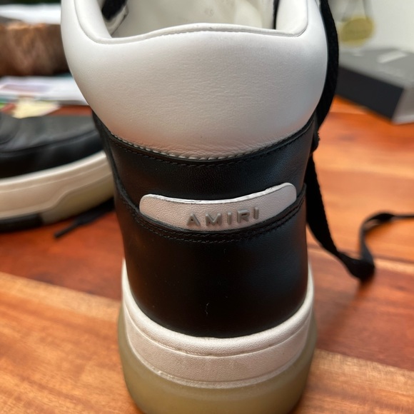 Amiri Skel Hightop Black Sneakers Sz 45 (11-1/2) - Picture 3 of 9